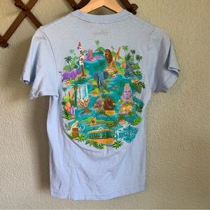 Disneyland world parks Jungle Cruise Attraction T-shirt XS Light blue womens